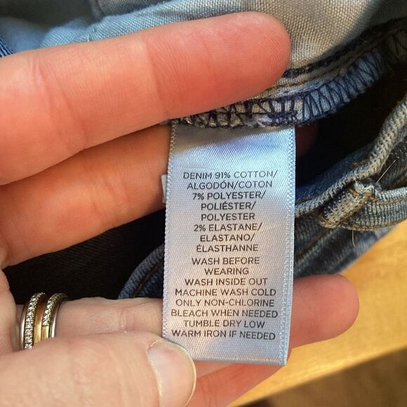 LOFT Medium Wash High Rise Skinny Jeans Size 32 / 14 - Picture 9 of 9